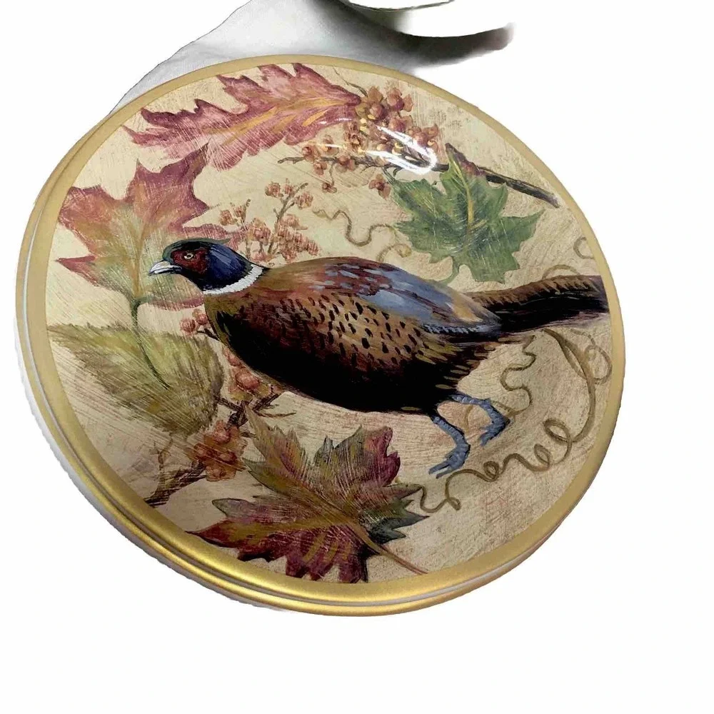 Pottery Barn Fresco Birds Turkey Thanksgivings‎ Salad Dessert Plates Set OF 4